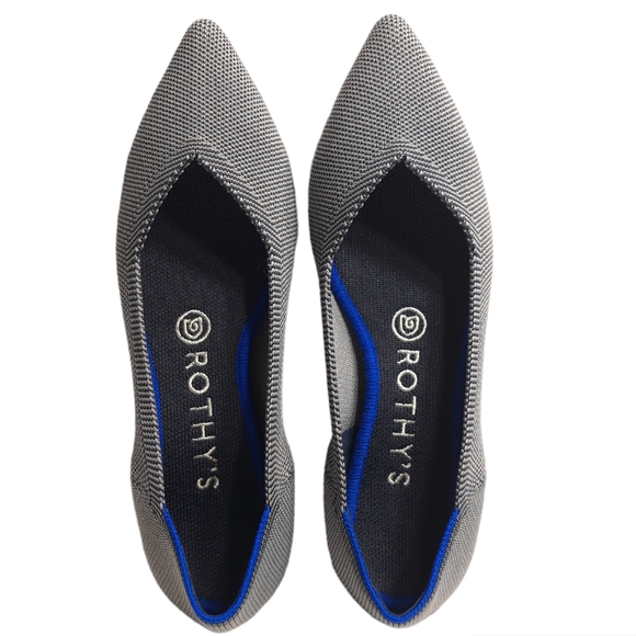 Rothy's Women's The Point Grey Birdseye Knit Fabric Ballet‎ Slip On Flats 7 - Picture 15 of 16